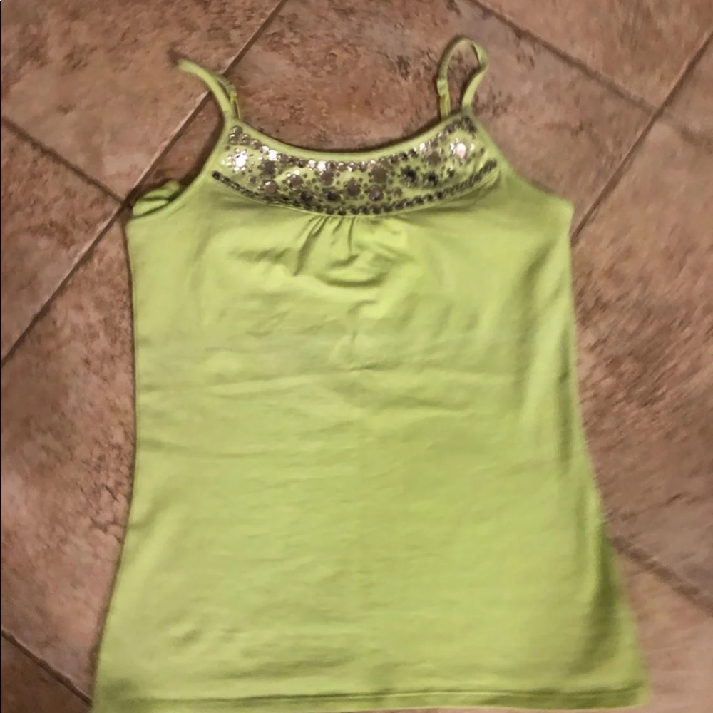 Justice Girls size 16 rhinestone tank with shelf